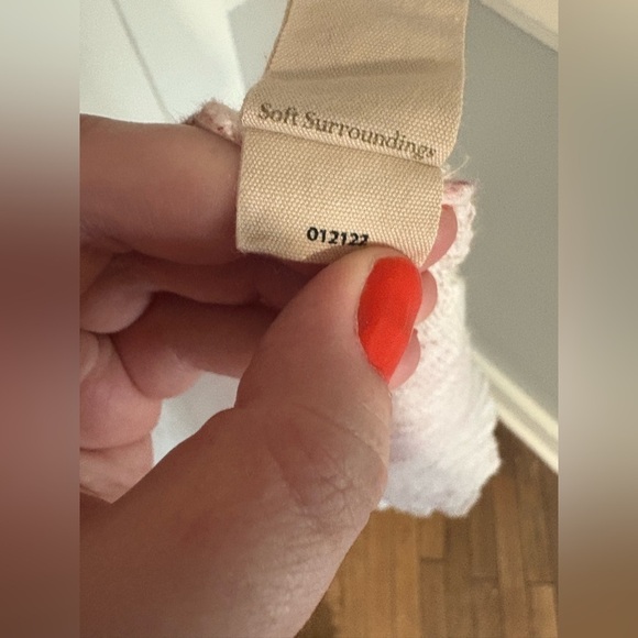 Soft Surroundings Longline Cotton Cardigan | Beachy Floral Open Layer | Size M - Picture 7 of 9